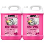 FIVANTA Dish Wash Liquid 10 Liter Pink Removes tough grease, 100% Plant-Based, Paraben & Phosphate Free