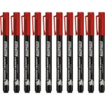 SONI OFFICE MATE Laundry Markers -Red (Pack of 10)