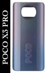 PURPLESAVVY Graphite Black Fiber Back Panel For Poco X3 Pro