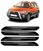 Gee Cee Black Pvc Car Bumper Protector Guard For Toyota Etios Liva (Set Of 4)