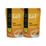 Lo! Foods - Jeera Keto Cookies (2 X 200g) | Stevia Sweetened Sugar Free Keto Cookies | Authentic Flavor and Taste Keto Biscuits | 2 g Net Carb Keto Snacks with Zero Sugar | Low Carb Diabetic Snacks