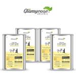 Glamycose Desi cow ghee 2 Ltr (Pack Of 4) | Lab Tested | Perfect Aroma & Danedar Ghee | Curd-Churned | No Added Color and Preservatives, No Added Fragrance |100 % Pure & Hand made Cow ghee | Organic Ghee | Tin Pack 2 Ltr. (Pack Of-4).