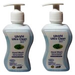 UhVH Clean Liquid Hand Soap With Neem & Aloe Vera, Fragrance - Rose (Pack of 2)