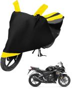 Auto Hub Bike Cover for CBR 250R , Dustproof UV Protection water resistant Custom Fit Cover-(Black-Yellow )