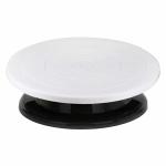 Goodwill Tech Polypropylene Plastic Cake Turntable for Decoration - Revolving Decorating Cake Stand with Non-Slip Surface Base, Sugar Craft / Cake Baking (White)