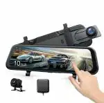 AUSHA Touchscreen Mirror Dash Cam Backup Camera 10'' UHD 4K Front and 1080P Rear View Mirror Dual Cameras for Cars,GPS,WiFi,Parking Monitor,Night Vision,Smart Reverse Parking Assistance