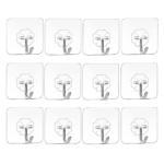 Harroberry Hooks for Wall, Hanger Hooks, Wall Sticky Hook, Bathroom Hangings, Wall Hanging Hooks for Wall Without Drilling, Self Adhesive Hooks for Wall (Hanging Hook, Transparent) (10)