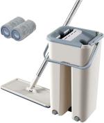 DP FASHION Microfiber Flat Mop - All-Purpose Wet and Dry Floor Cleaning Tool for Hardwood, Tile, and Laminate - Lightweight and Easy-to-Use Dusting and Sweeping Mop for Clean Dust Anywhere Mop With Bucket