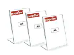 Porpoise A4 Size Acrylic Tent Card Holder Display Stand A4 Size Paper Holder A4 Size Photo Frame Holder3 mm each L shape