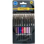 Linc Signetta Ball Pens, 0.7 mm Tip, Blue Ink, Pack of 20