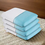 Sleepsia Memory Foam Pillow - Standard Cervical Orthopedic Pillow (Regular, Pack of 4)