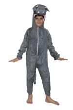 Kaku Fancy Dresses Hippo Water Animal Costume For Kids - Grey, 5-6 Years | Animal Fancy Dress For Boys & Girls
