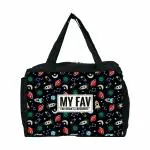 My Fav Cartoon Print Multiutility Diaper Bag with Zipper, Reusable & Washable Organizer Bag for Baby Diapers Kit, Travel Kit, Beach, Stroller, Dirty Clothes, Wet Swimsuits, Toiletries