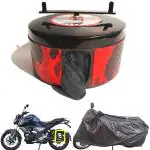 BIKEBLAZER Gun Metal Black Yamaha SZ RR, Saluto and XSR155 Nylon Semi Automatic Bike Body Cover