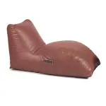 Couchette Buck XXXL Lounger Bean Bag Cover in Dark Brown Faux Leather