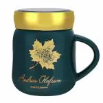 Dine Time Ceramic Printed Mug With Mirror Lid Best Gift Cups for Stylish Girls Boys Birthday l Mug l Coffee Mug l 1Pc