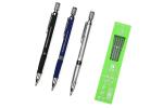 Samvardhan Baile 3Pcs 2.0Mm 2B Mechanical Pencil With 12 Lead Refill-Sharpener In The Cap|3 Body Colors|Black Black Mechanical Pencils