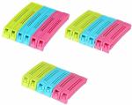 Fulkiza Bag Sealing Clips Large, Medium, Small Bpa Plastic Plastic Clips (Set Of 18, Multicolor)