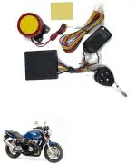 Qiisx Tubeless Motorcycle/Bike Alarm Security System Button Remote Key Anti-Theft Alarm with Dual Remote Control for Honda CB 400