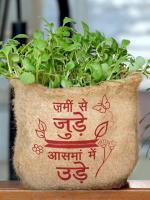 Indigift Jute Basket Planters Planter For Home Decoration Balcony Decoration Beautiful Planter Storage Basket Eco-Friendly Container for Indoor/Outdoor Terrace Garden Plant Pot Modern Design Planter