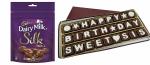 Birthday Gift for Sister Special Chocolate Pack-Cadbury Dairy Milk Silk miniatures Chocolate Home Treats, 162 g with Handmade Happy Birthday Sweet Sis Chocolate Message