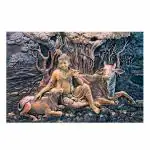 Masstone Lord Krishna Wall Painting | Krishna Wall Painting for Living Room (36x24 Inch) | Wallpaper Krishna Modern Art | Krishna Wall Painting for Home, Bedroom