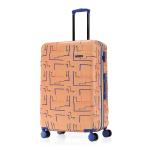 Nasher Miles Denver Hard-Sided Polycarbonate Printed Check-in Orange 28 inch |75cm Trolley Bag