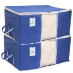 Kuber Industries Royal Blue Non Woven Underbed Storage Organiser ( 2)