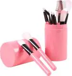 bingeable Pink M1 Makeup Brush Set With Storage Box (Set Of 12)