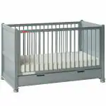 Fisher Price - Georgia Crib Cum Toddler Bed - Grey with Mattress