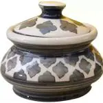 Your Local Store Handi with lid Biryani Bowl Curd Setter Sauce Pot Server for Dal Curry Handi 600L with Lid (Ceramic) Pack of 1(Grey)