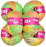 Simi Enterprise F-Apple Green Acrylic Baby Soft 4 Ply Wool Ball Hand Knitting Wool, Art Craft Soft Fingering Crochet Hook Yarn, Needle Knitting Yarn Thread Dye Dfc (Pack Of 14)