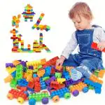 Vastate Satsun (52 Block + 8 Wheels) 60 PCs Blocks STEM Educational Kids Toys Building Block Toys for 2 Year Old Boys