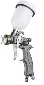 Painter Spray Gun (LABEL) HVLP Spray Gun PF-02 Non-Drip Paint Cup With Nozzle Tip Size 1.0Mm