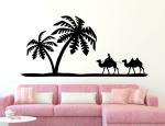 Lanstick Vinyl Multicolor Tree And Camel Sticker Self Adhesive Wall Sticker 36 inch