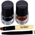 Kiss Beauty Eye Liner Gel Black And Brown 14 Ml,Black