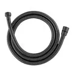 BATH GURU Stainless Steel Flexible Hand Shower Hose Replacement Tube For Bathroom Toilet Bidet Sprey Gun Health Faucet Spreyer Pipe (1.5 Meter, Black)