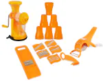Triones Royal Chef Orange Plastic Juicer Set (15 pcs)