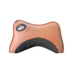 CARMATE Embessy Car Seat Neck Pillow, Headrest Cushion for Neck Pain Relief & Cervical Support with Pure Memory Foam and Ergonomic Design (Tan Black Net)