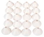 Craftlove White Plastic Jhumka Earring Base Big Cone Shaped (Pack Of 20)