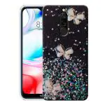 ZORZO Xiaomi Mi Redmi 8, 8A, 8A Dual Back Case Cover for Girls | Sparkle Glitter | Stylish | Designer | for Ladies Women Back Case Cover for Xiaomi Mi Redmi 8, 8A, 8A Dual- Black
