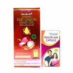 HERBSHD RED ONION HAIR OIL & HEALTH AIM capsule (combo pack of 1)
