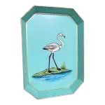Sajaawat By Ms Multicolor Metal Flamingo Handpainted Kitchen Decorative Tabble