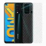 Kite Digital Vivo Y30 Back Screen Protective Film Carbon Fiber Skin Transparent Screen Guard Sticker (Pack of 2)