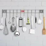 Kitchen Expert, The Kitchen'S Best Steel Cutlery Holder | Spoon Hanger | Wall Mounted Stand - 12 Hooks | Stainless Steel | Multipurpose Stand For Wall| 1 Piece - Hanging Shelves