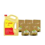 Jivo Cold Pressed Sunflower Oil 5L + Jivo Organic Long Grain Basmati Rice 1 KG (pack of 5)