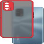 COVERBLACK Realme X7 5G Back Cover Smoke Case | Camera Bump Protection Frosted Matte | 360 Degree Anti-Drop for Realme RMX3092 / X7 5G - Red