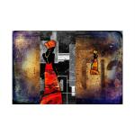 SHASWAT ART African Retro Vintage Modern styls Painting Sparkle Coated Self Adhesive Wallpaper Without Frame Digital Reprint 24 inch x 36 inch Painting