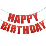 Festiko Happy Birthday Banner For Birthday Decorations Red