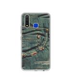 Casotec Jeans DesignPrinted Silicon Soft TPU Back Case Cover for Vivo U20